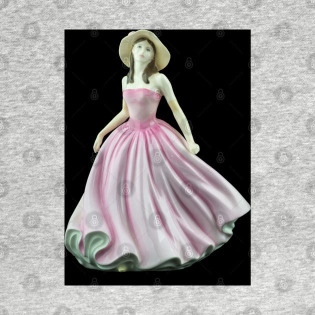 Bone China Figurine Wearing a Light Pink Dress by Russell102